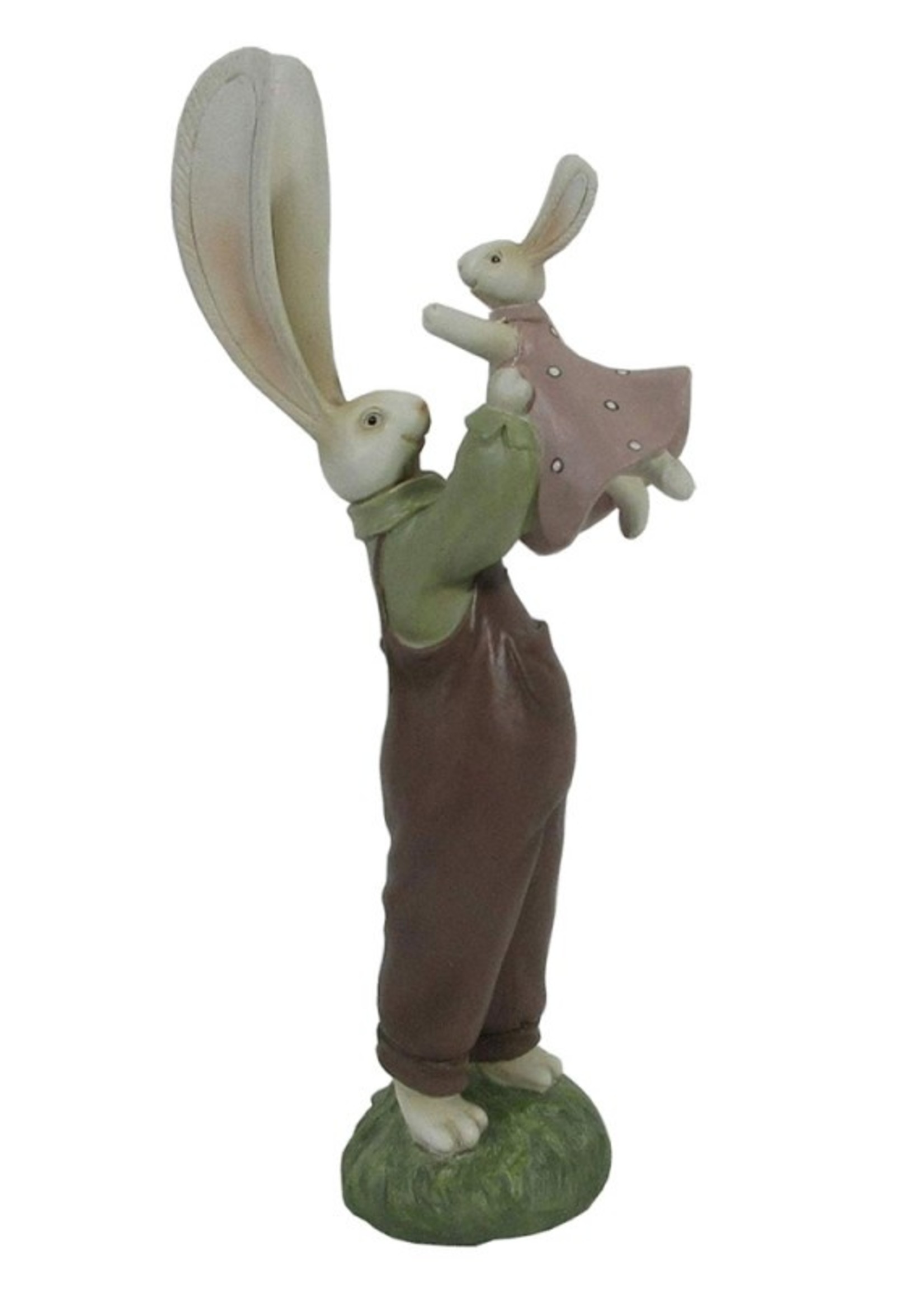 Clayre & Eef Décoration lapins 10*7*25 cm 6PR3566
