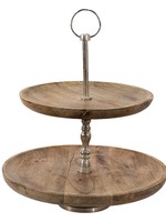 Clayre & Eef Bruine Etagère Ø 38*46 cm 6H2164