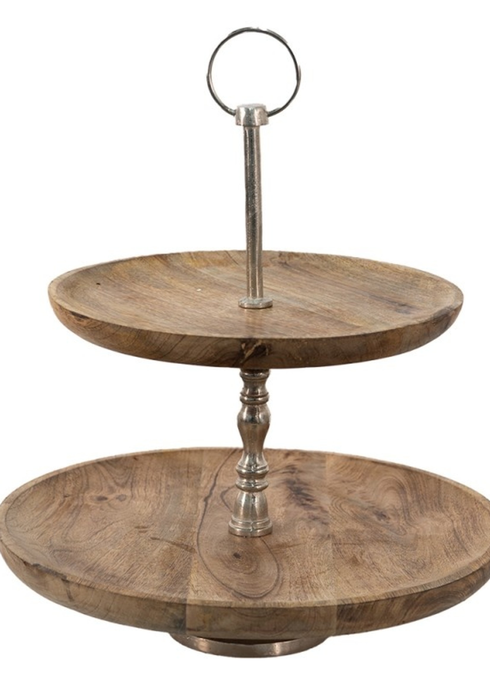 Clayre & Eef Bruine Etagère Ø 38*46 cm 6H2164