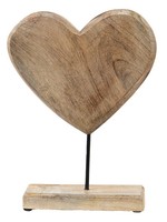 Clayre & Eef Bruine Decoratie hart 22*7*33 cm 6H2159S