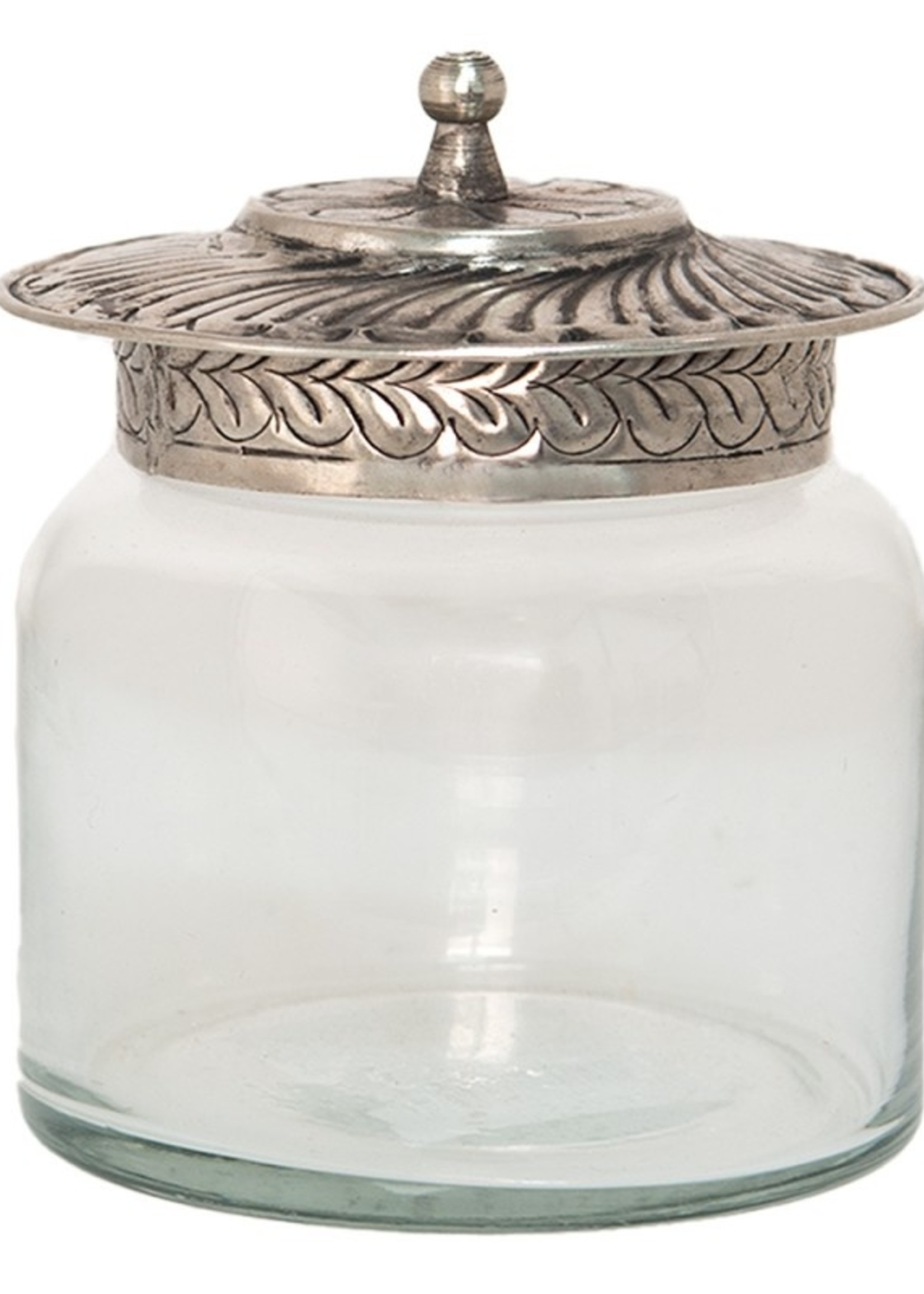 Clayre & Eef Voorraadpot met deksel Ø 9*9 cm 6GL3540