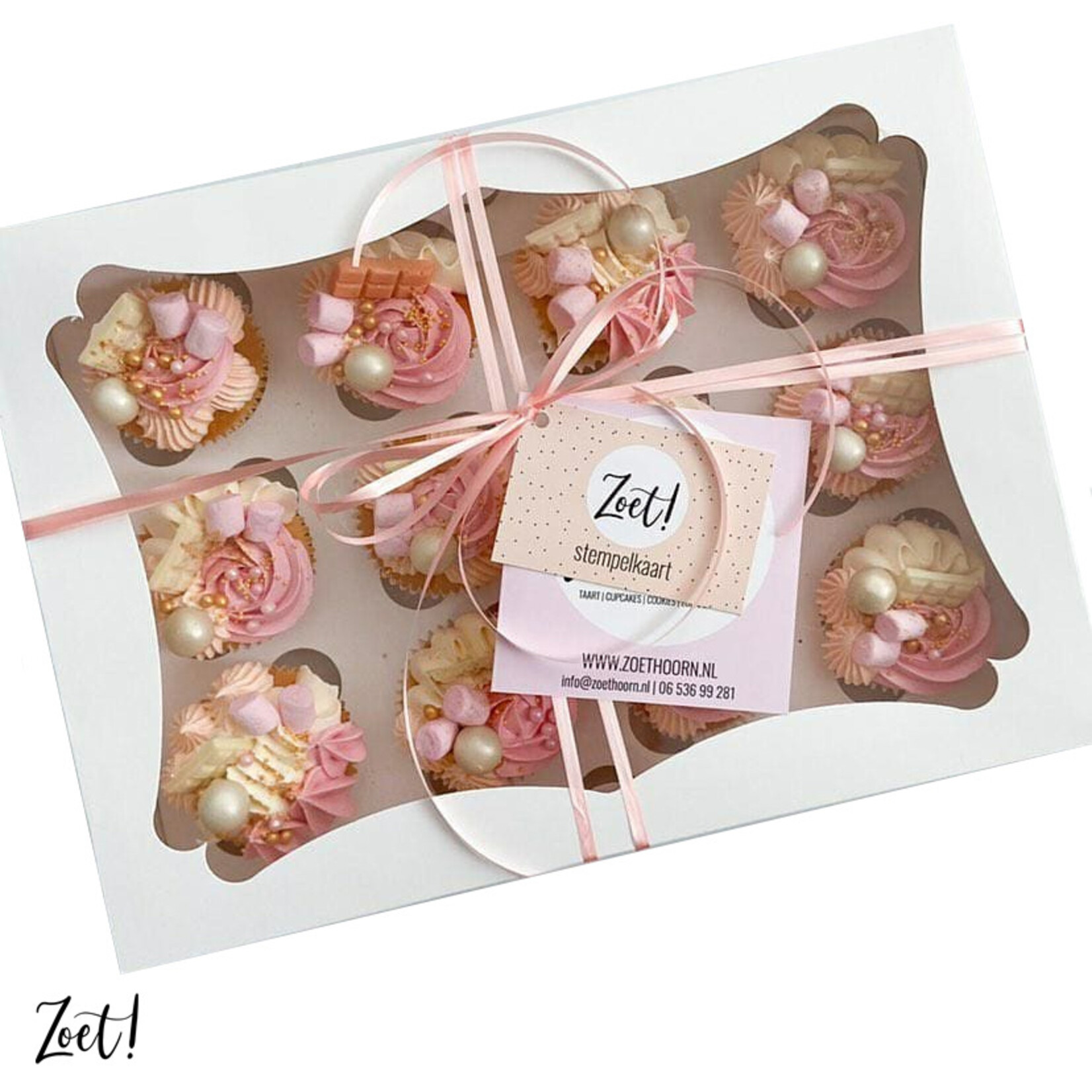 Cupcakedozen.nl Budget doos voor 12 cupcakes (per 25 stuks)