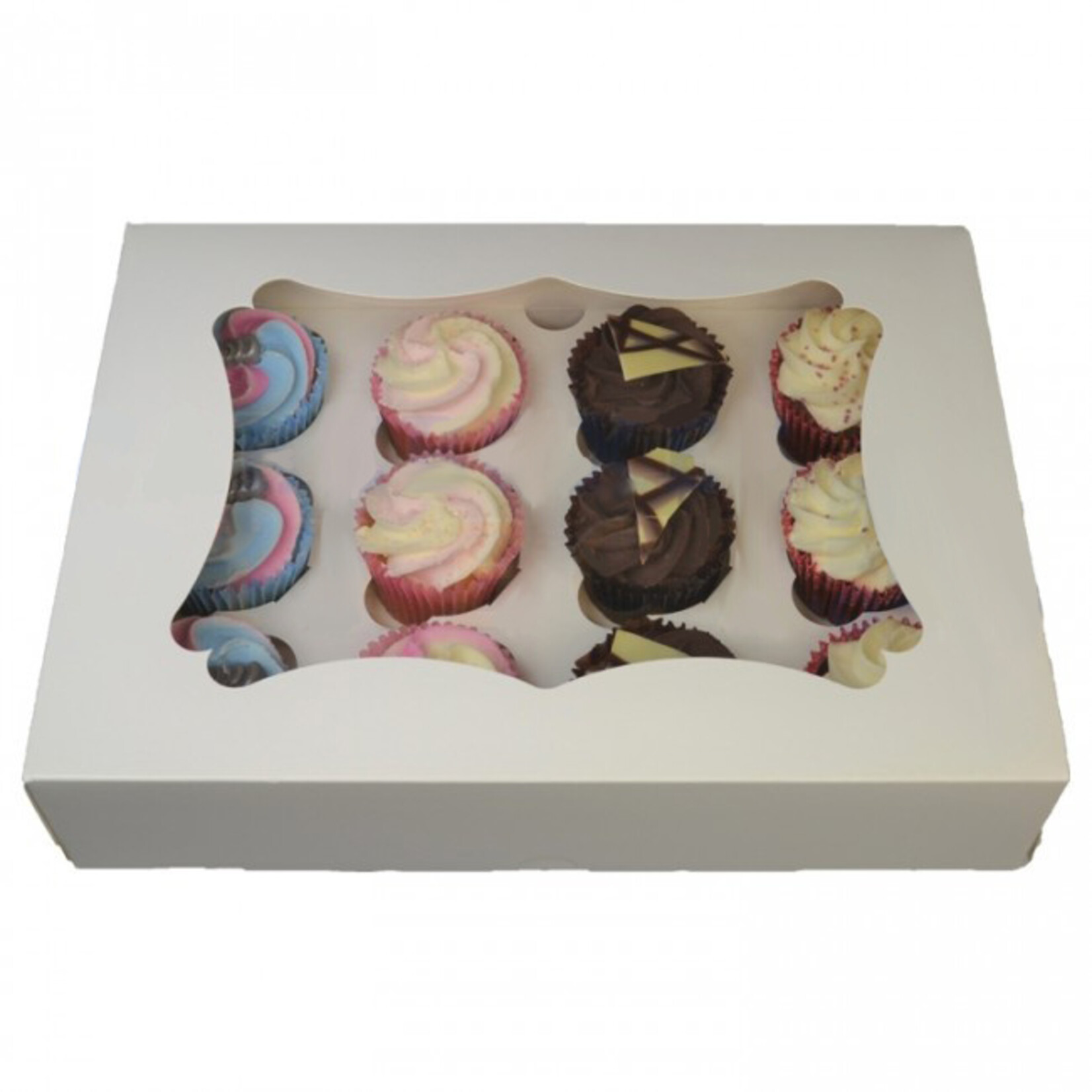 Cupcakedozen.nl Budget doos voor 12 cupcakes (per 25 stuks)