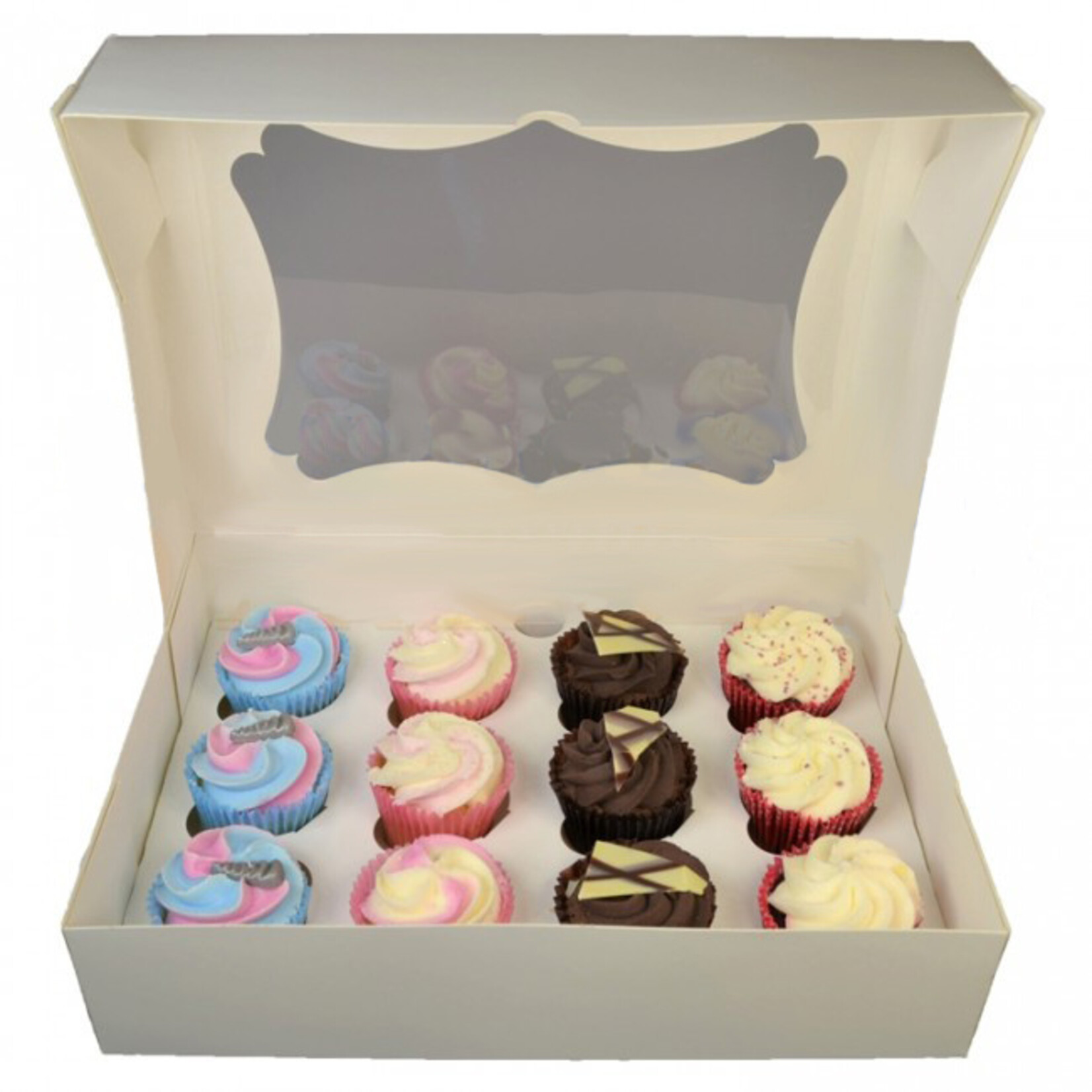 Cupcakedozen.nl Budget doos voor 12 cupcakes (per 25 stuks)