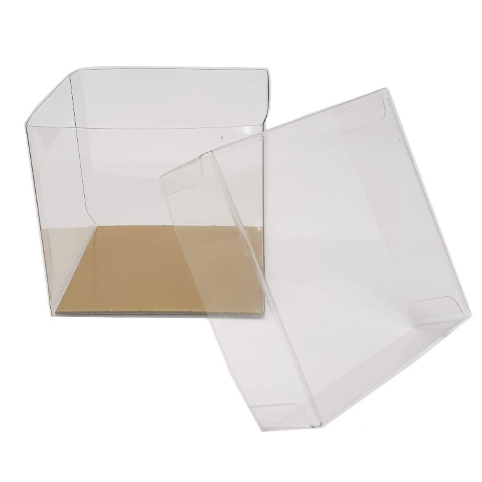 Cupcakedozen.nl Transparante doos vierkant - diverse maten (per 100 stuks)