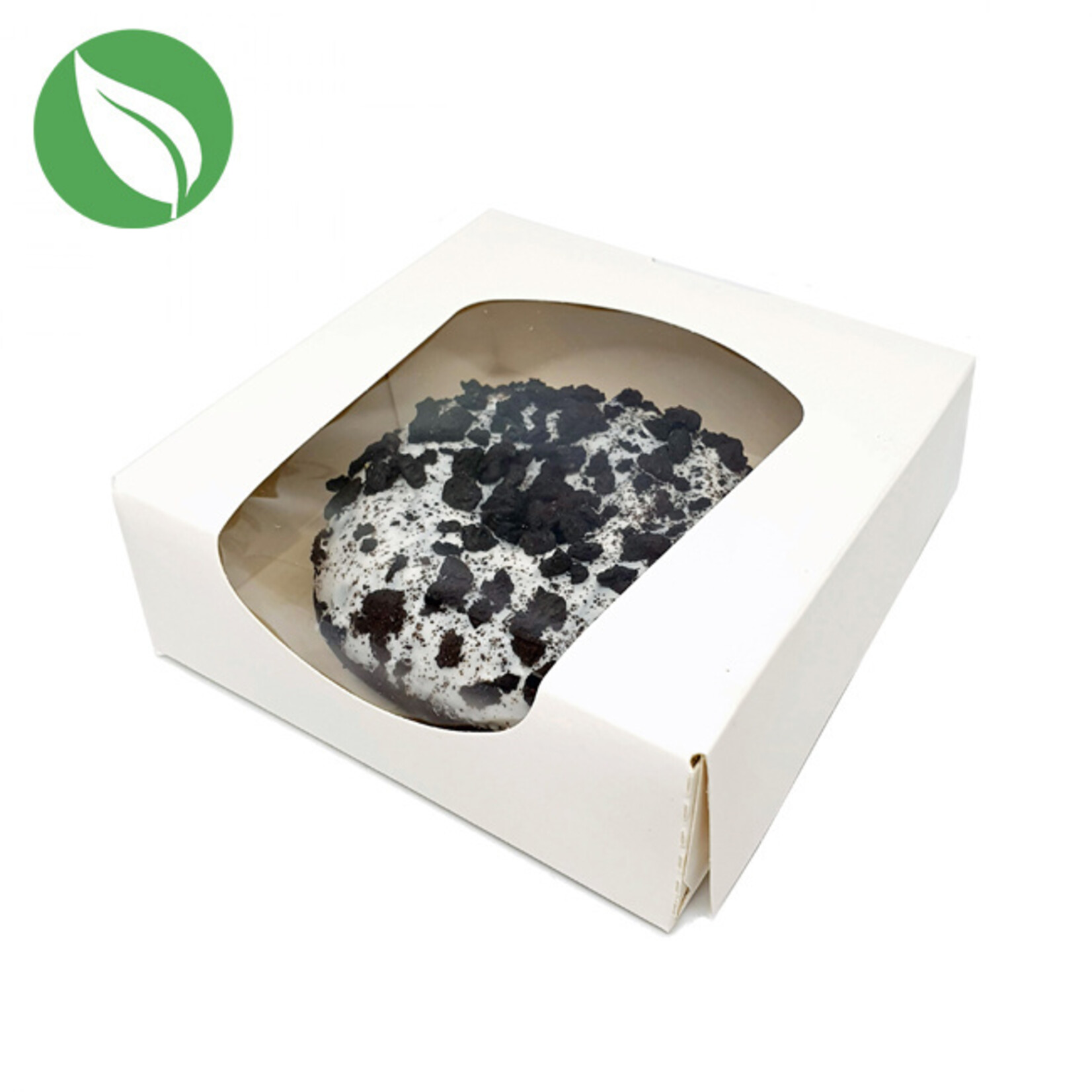 Cupcakedozen.nl biologisch wit doosje voor 1 donut, brownies, macarons, chocolade, etc. (per 250 stuks)