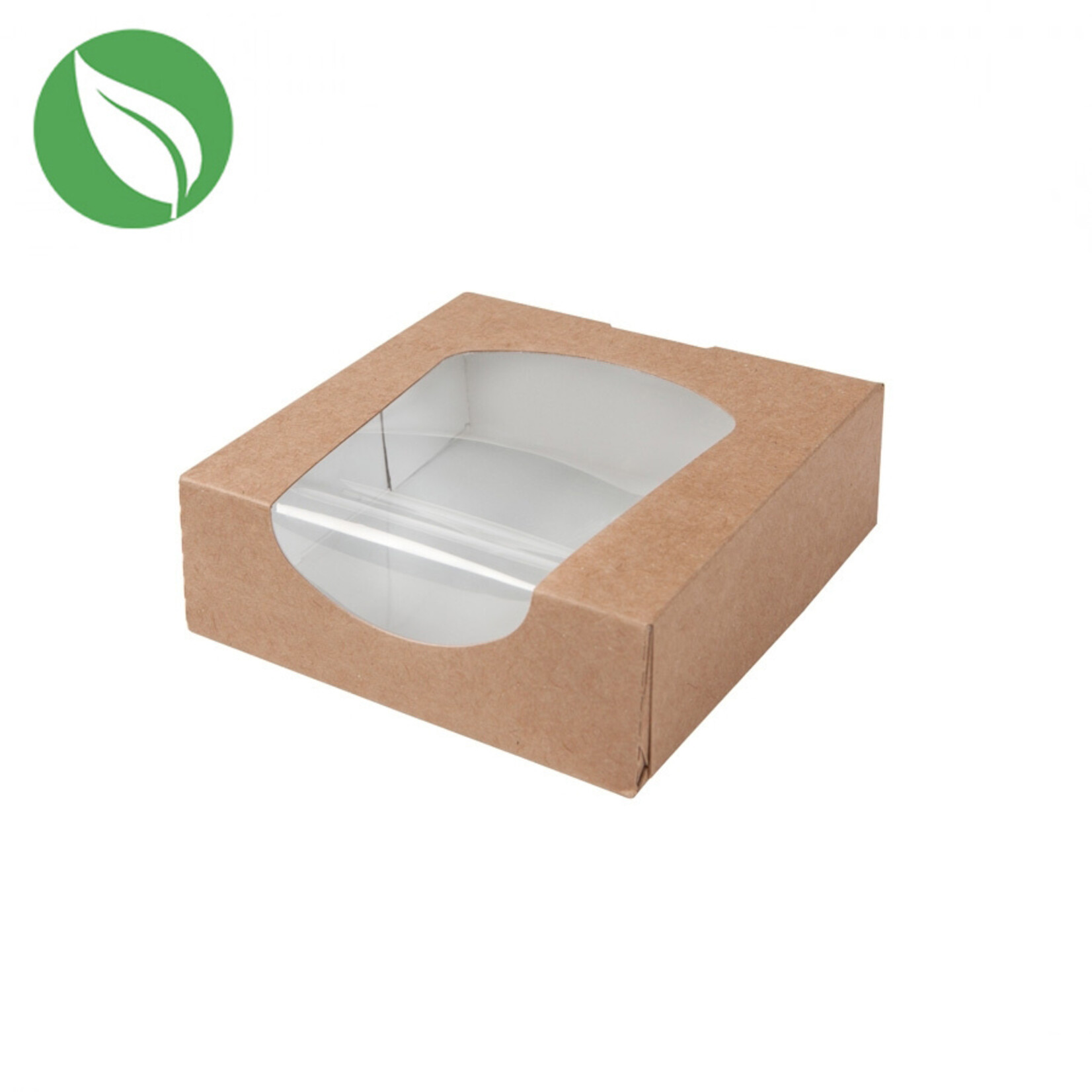 Cupcakedozen.nl Biologisch kraft doosje voor 1 donut, brownies, macarons, chocolade, etc.  (per 250 stuks)