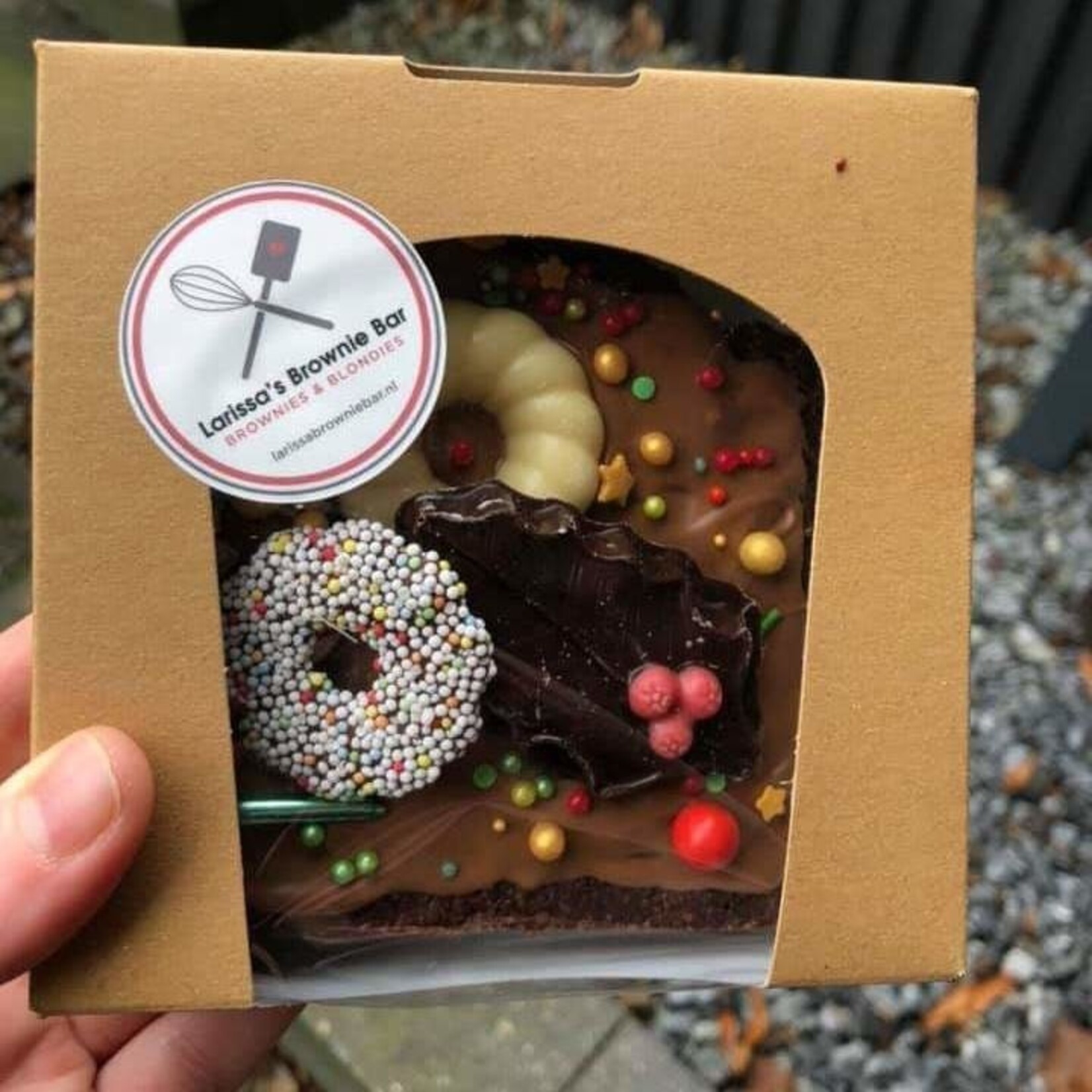 Cupcakedozen.nl Biologisch kraft doosje voor 1 donut, brownies, macarons, chocolade, etc.  (per 250 stuks)