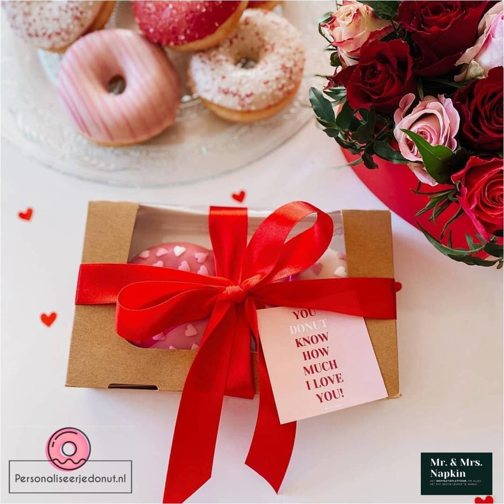 Cupcakedozen.nl Biologisch kraft doosje voor 2 donuts of brownies (per 400 stuks)