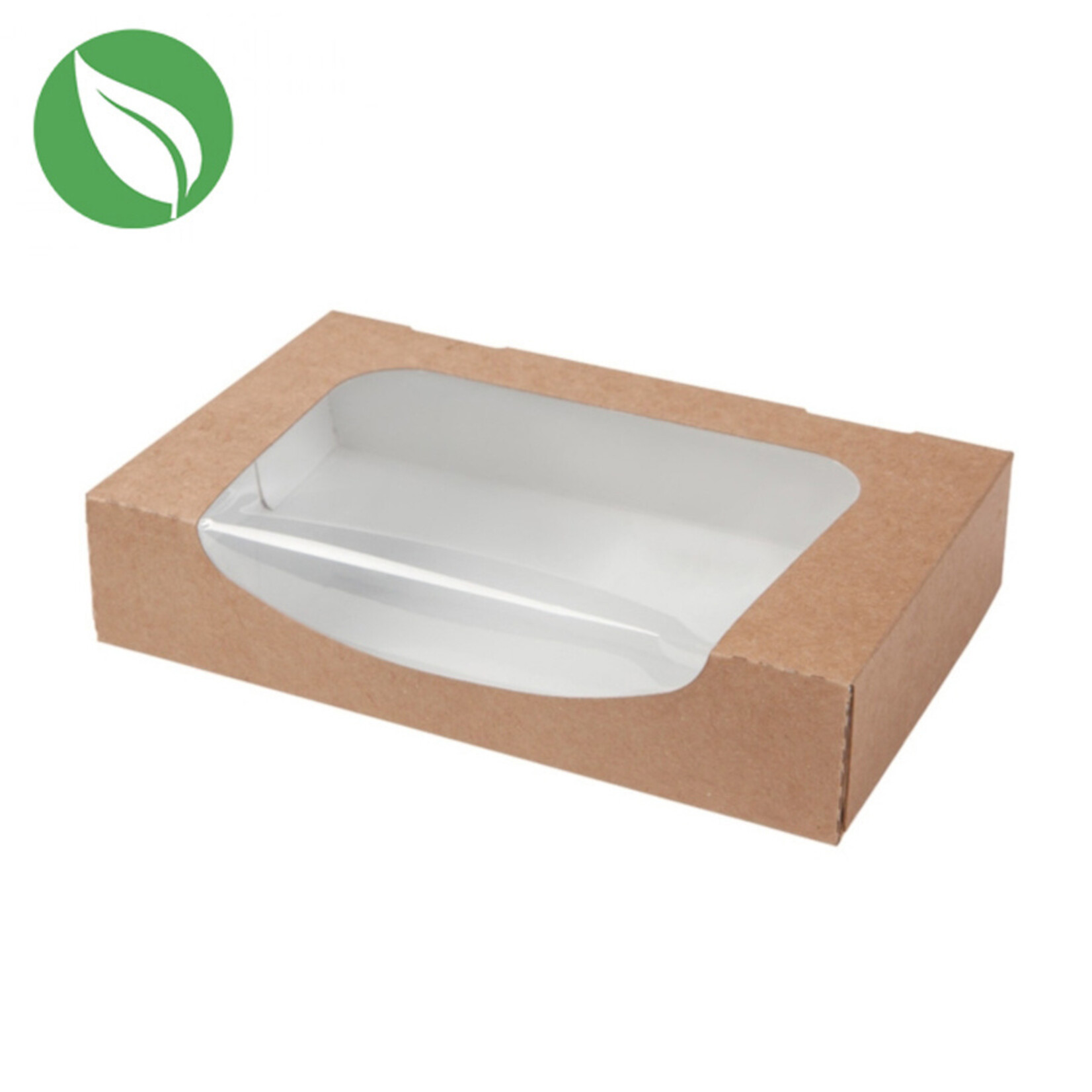 Cupcakedozen.nl Biologisch kraft doosje voor 2 donuts of brownies (per 400 stuks)