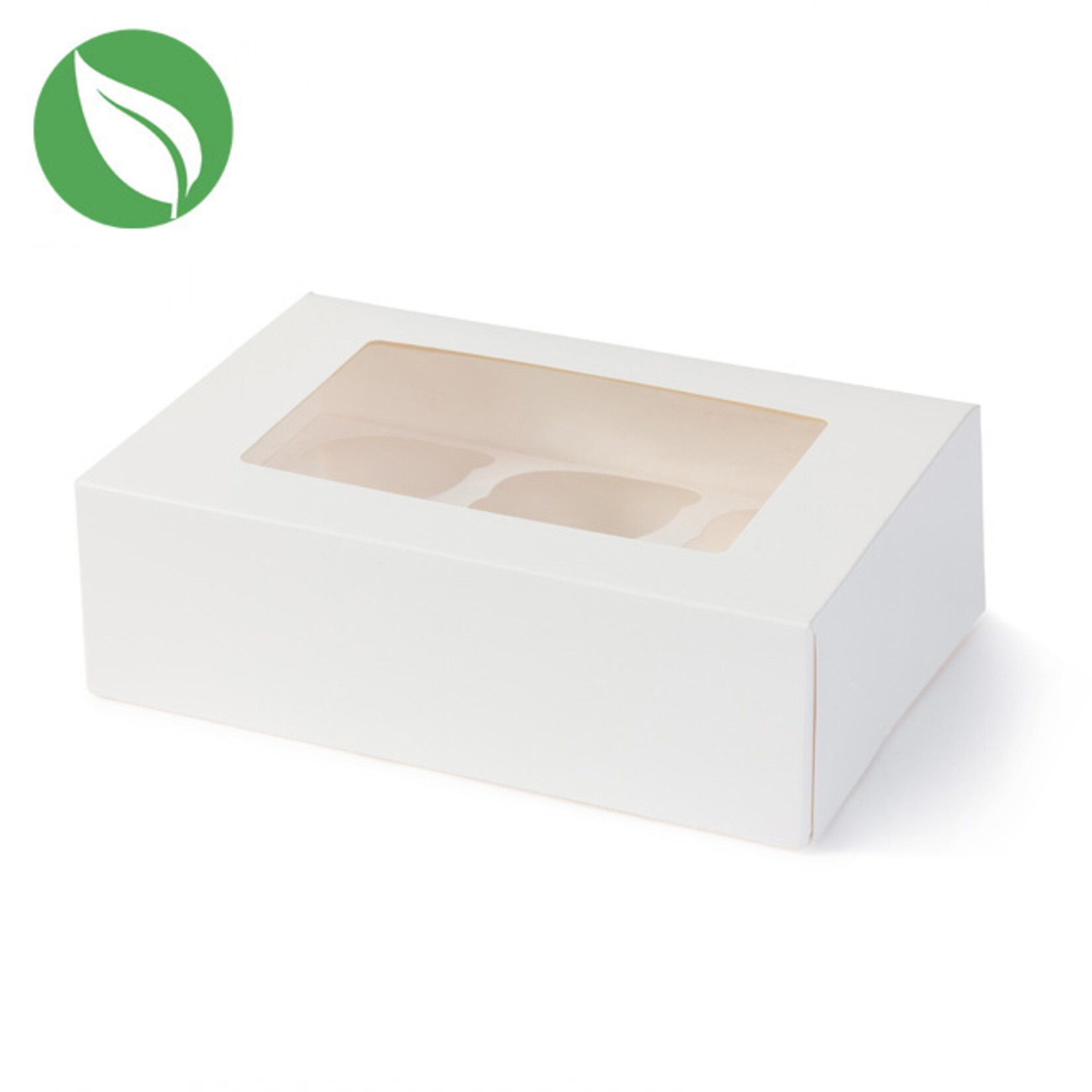 Cupcakedozen.nl Biologische doos voor 6 cupcakes / minicupcakes (per 25 stuks)