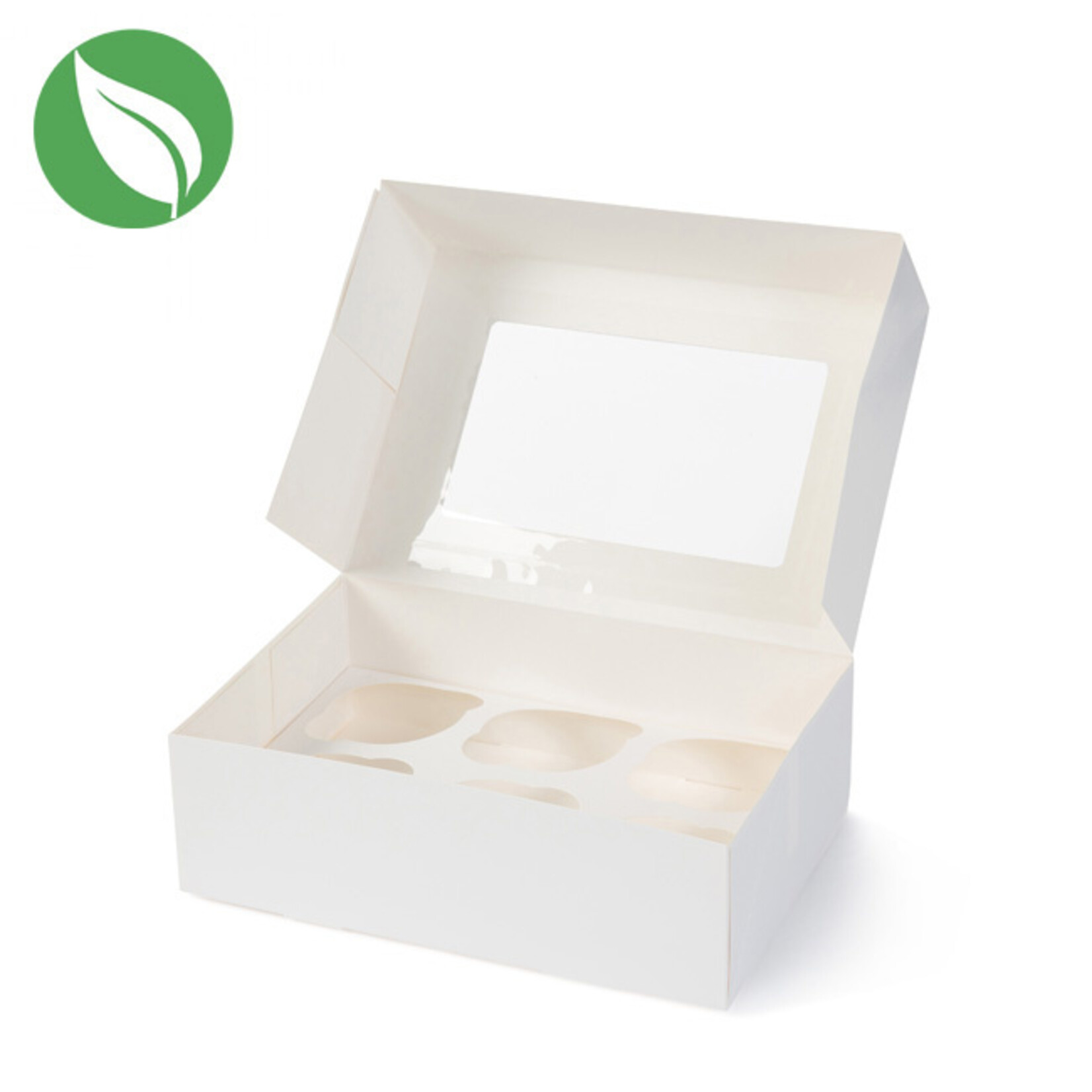 Cupcakedozen.nl Biologische doos voor 6 cupcakes / minicupcakes (per 25 stuks)