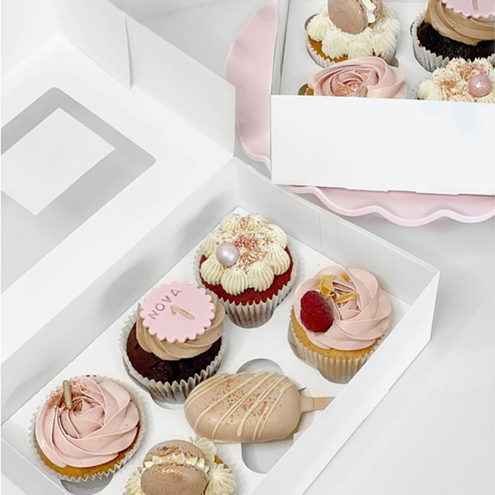 Cupcakedozen.nl Biologische doos voor 6 cupcakes / minicupcakes (per 25 stuks)