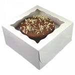 Cupcakedozen.nl Witte taartdoos met venster - 31x31x15 (25 st.)