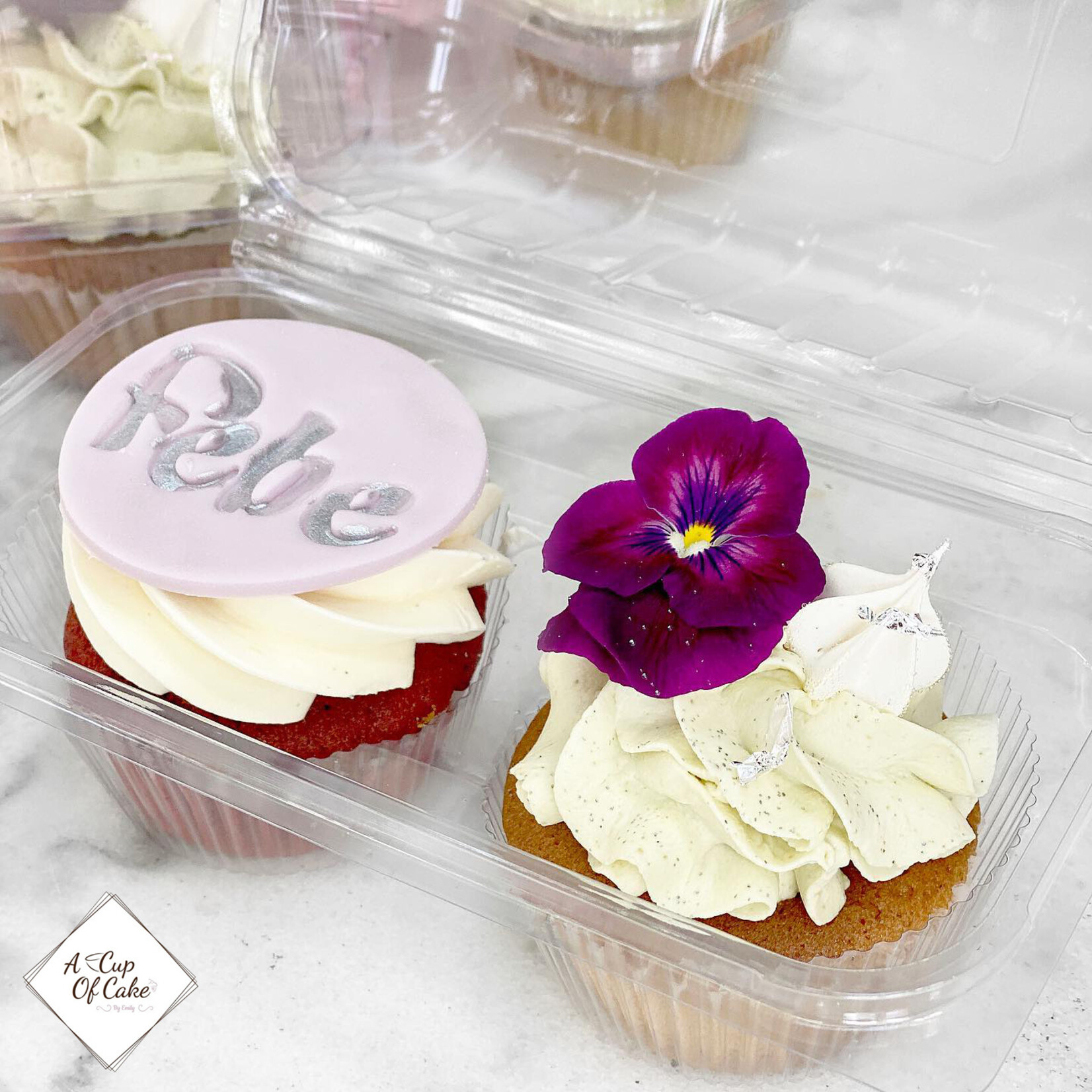 Cupcakedozen.nl Transparante doos voor 2 cupcakes (per 228 stuks)