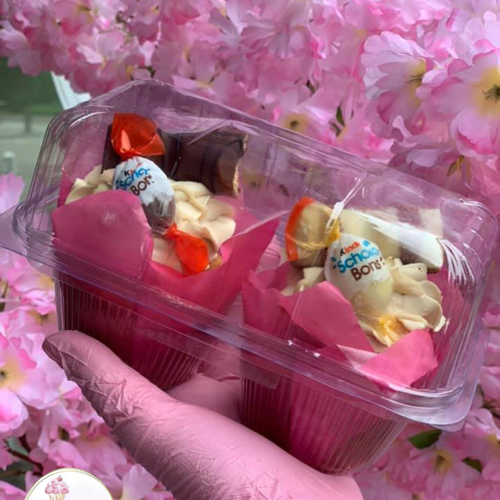 Cupcakedozen.nl Transparante doos voor 2 cupcakes (per 228 stuks)