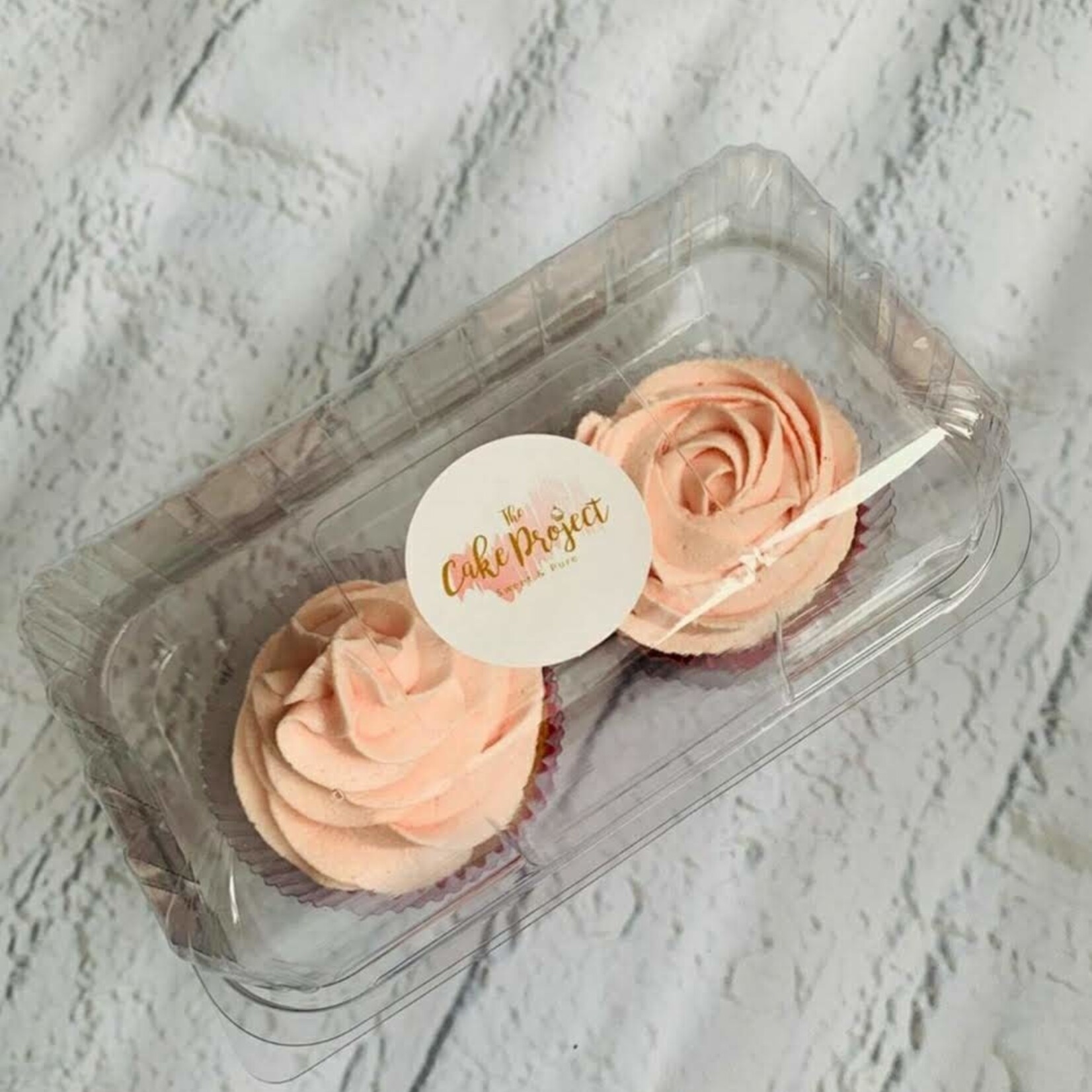 Cupcakedozen.nl Transparante doos voor 2 cupcakes (per 228 stuks)