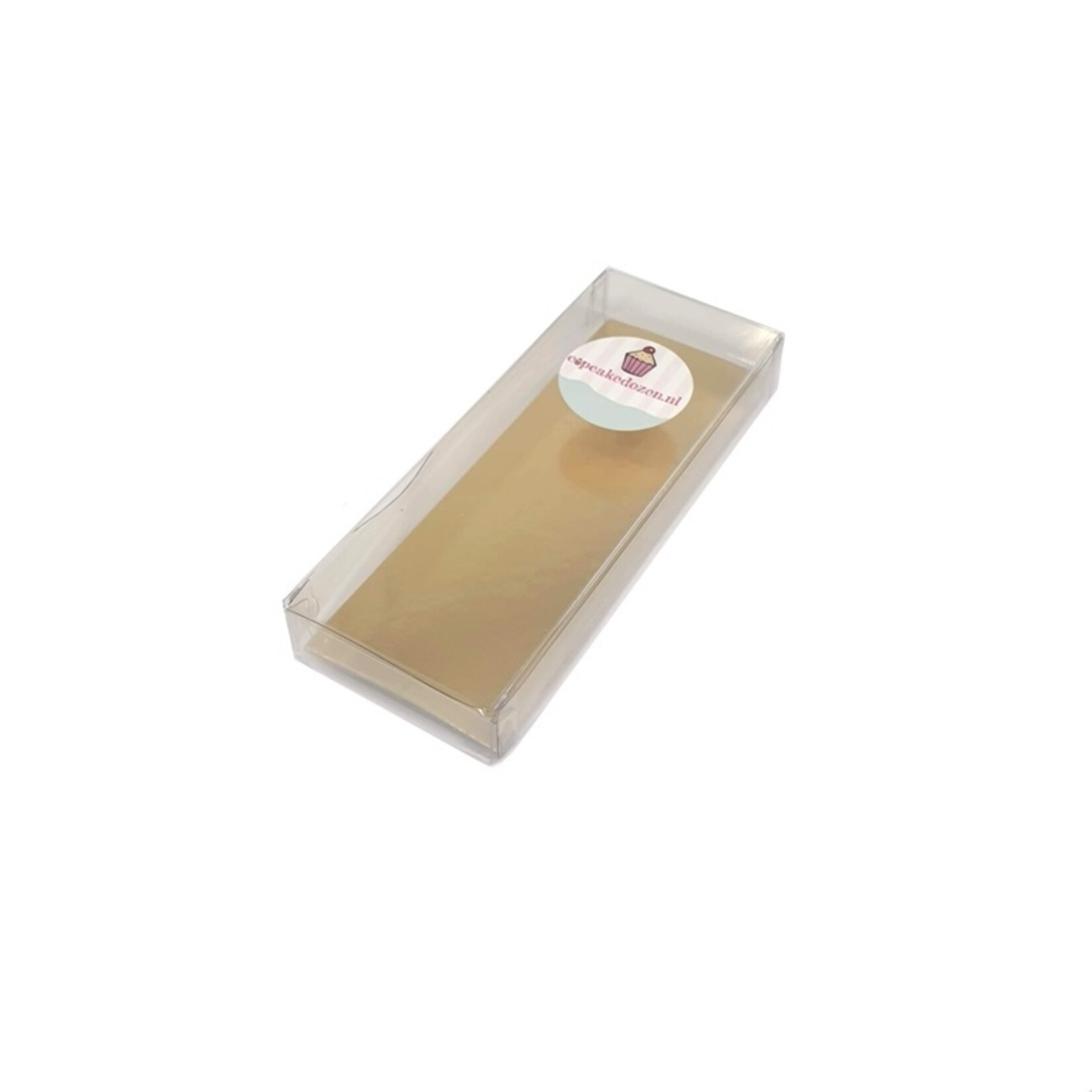 Cupcakedozen.nl Transparante doos rechthoek laag - diverse maten (per 100 stuks)