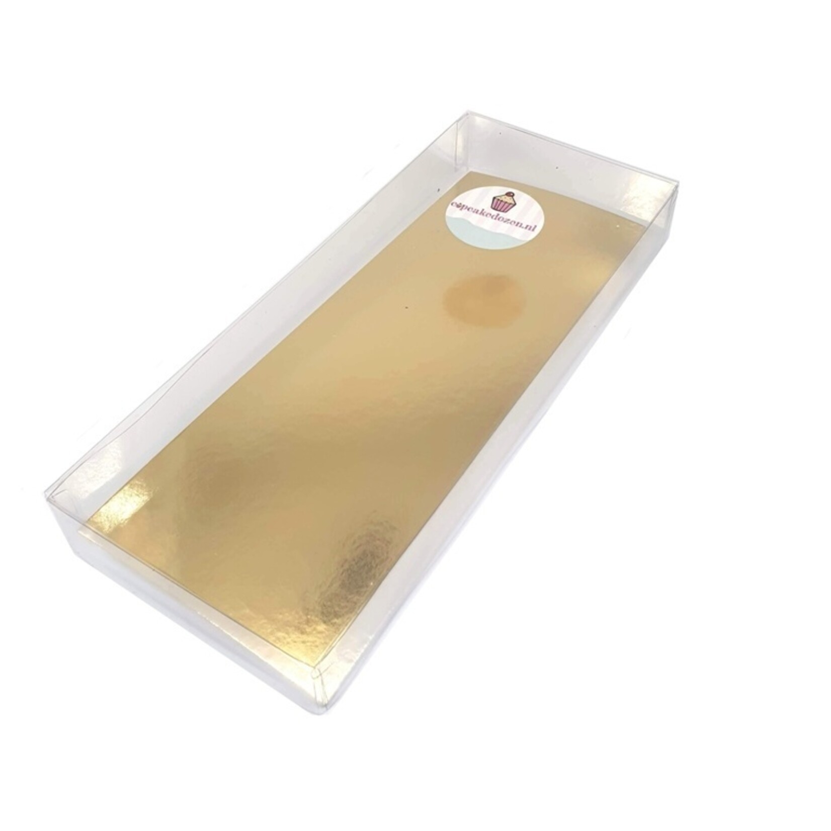 Cupcakedozen.nl Transparante doos rechthoek laag - diverse maten (per 100 stuks)