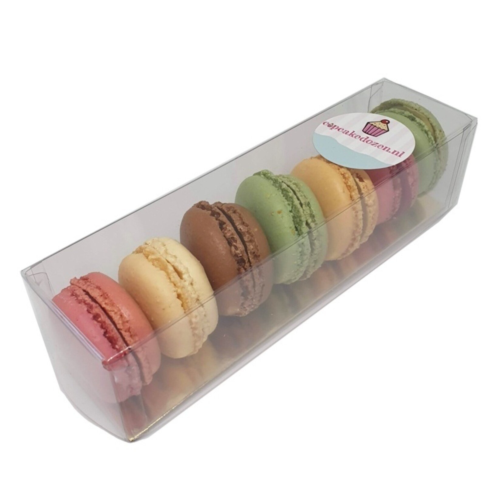 Cupcakedozen.nl Transparante dozen voor macarons in diverse maten (per 100 stuks)