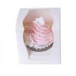 Cupcakedozen.nl Doos voor 1 cupcake met extra groot venster (50 st.)