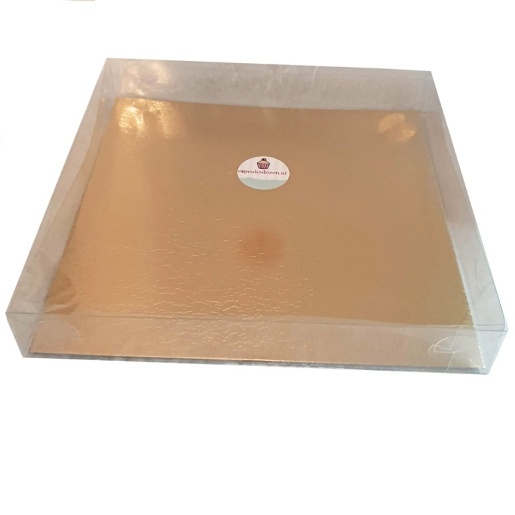 Cupcakedozen.nl Transparante doos vierkant - diverse maten (per 100 stuks)