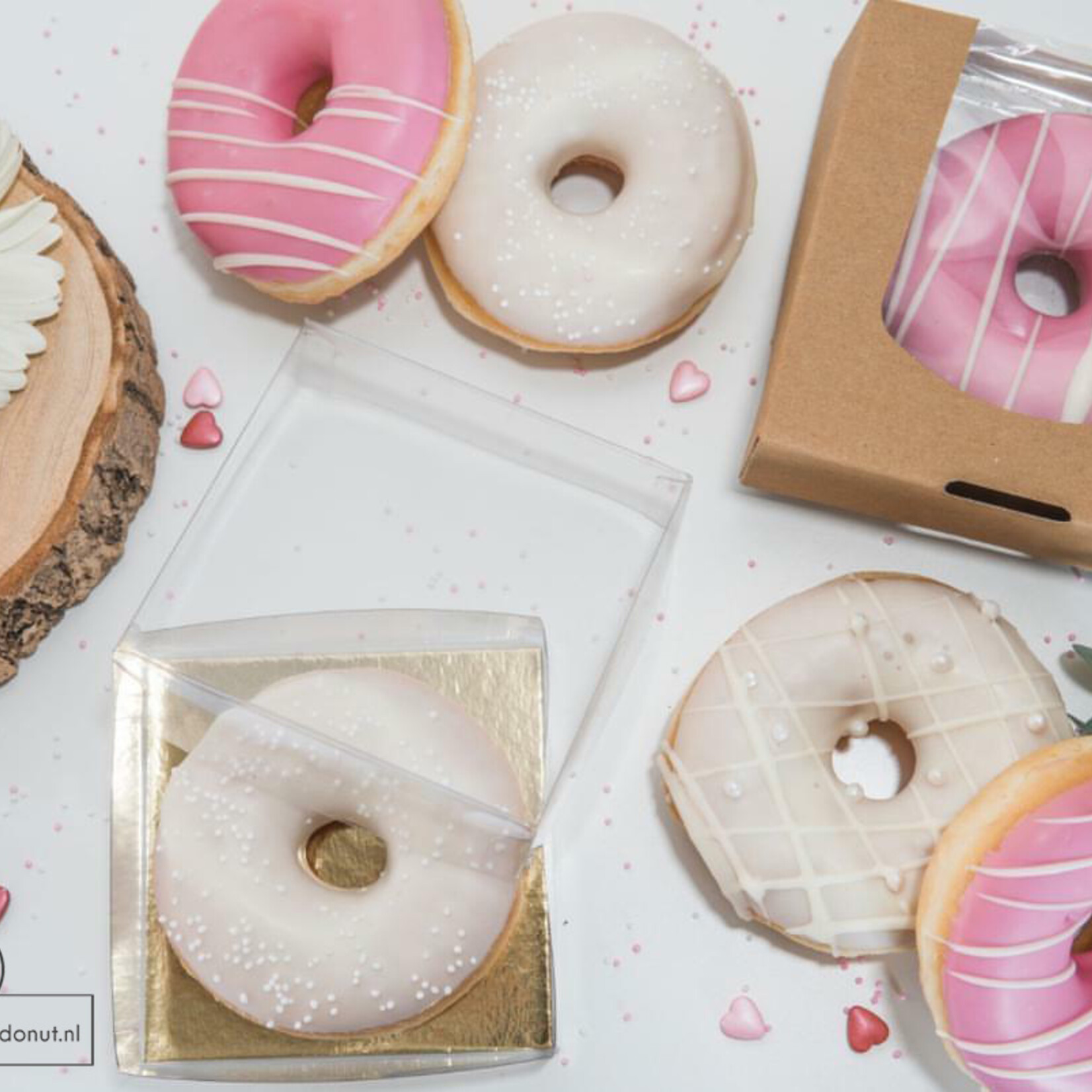 Cupcakedozen.nl Transparante doos vierkant - diverse maten (per 100 stuks)