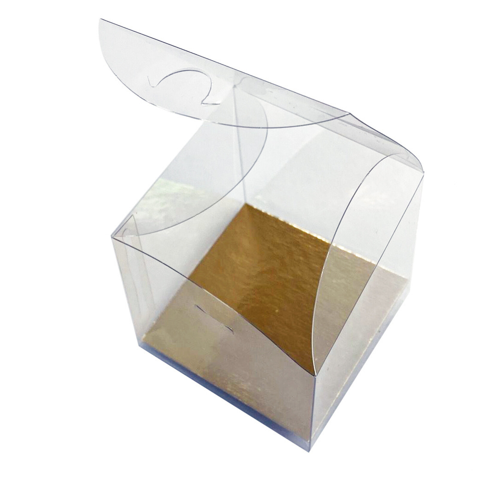 Cupcakedozen.nl Transparante kubus voor 1 cupcake (per 100 stuks)