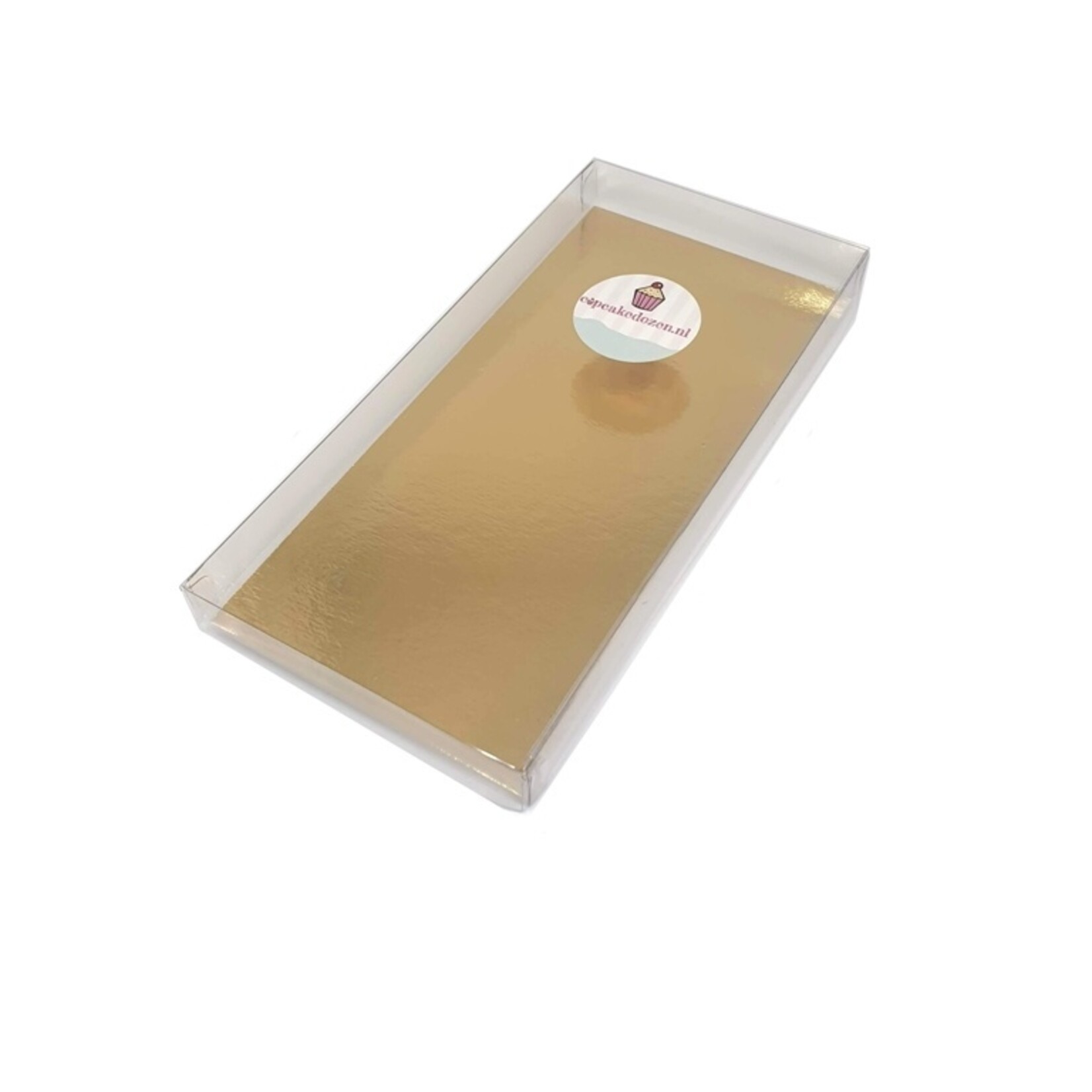 Cupcakedozen.nl Transparante doos rechthoek laag - diverse maten (per 100 stuks)