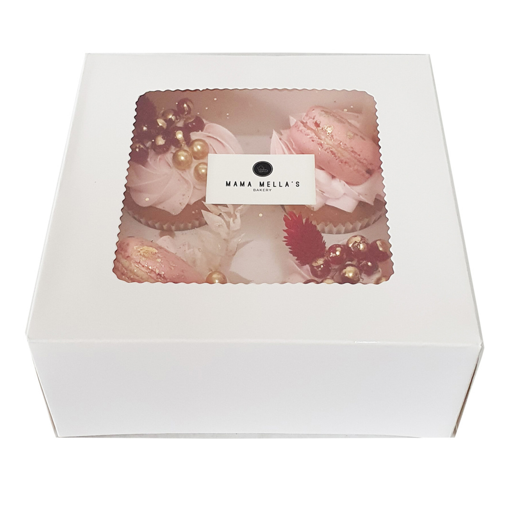Cupcakedozen.nl Voordelige doos voor 4 cupcakes (per 10 stuks)