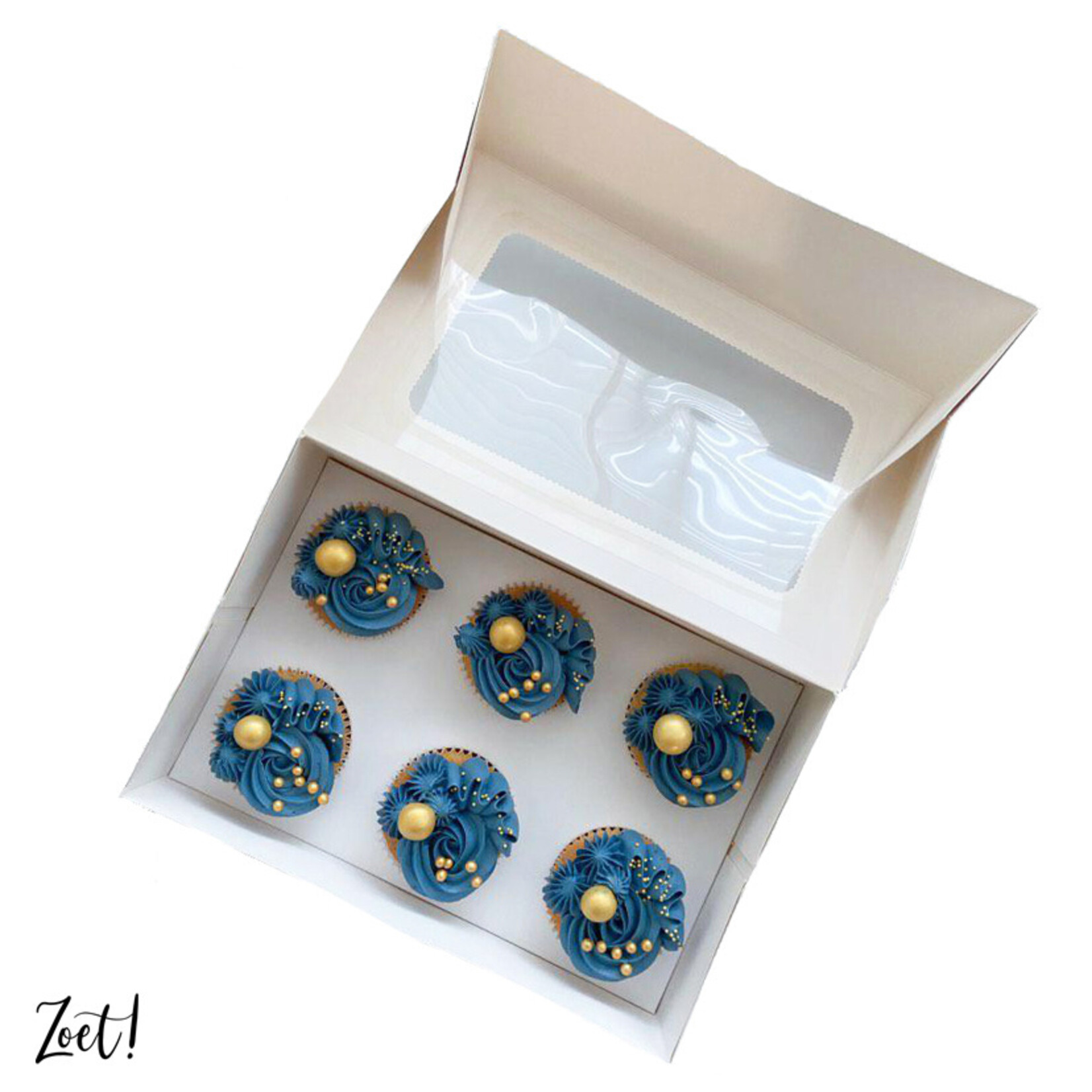 Cupcakedozen.nl Voordelige doos voor 6 cupcakes (per 10 stuks)