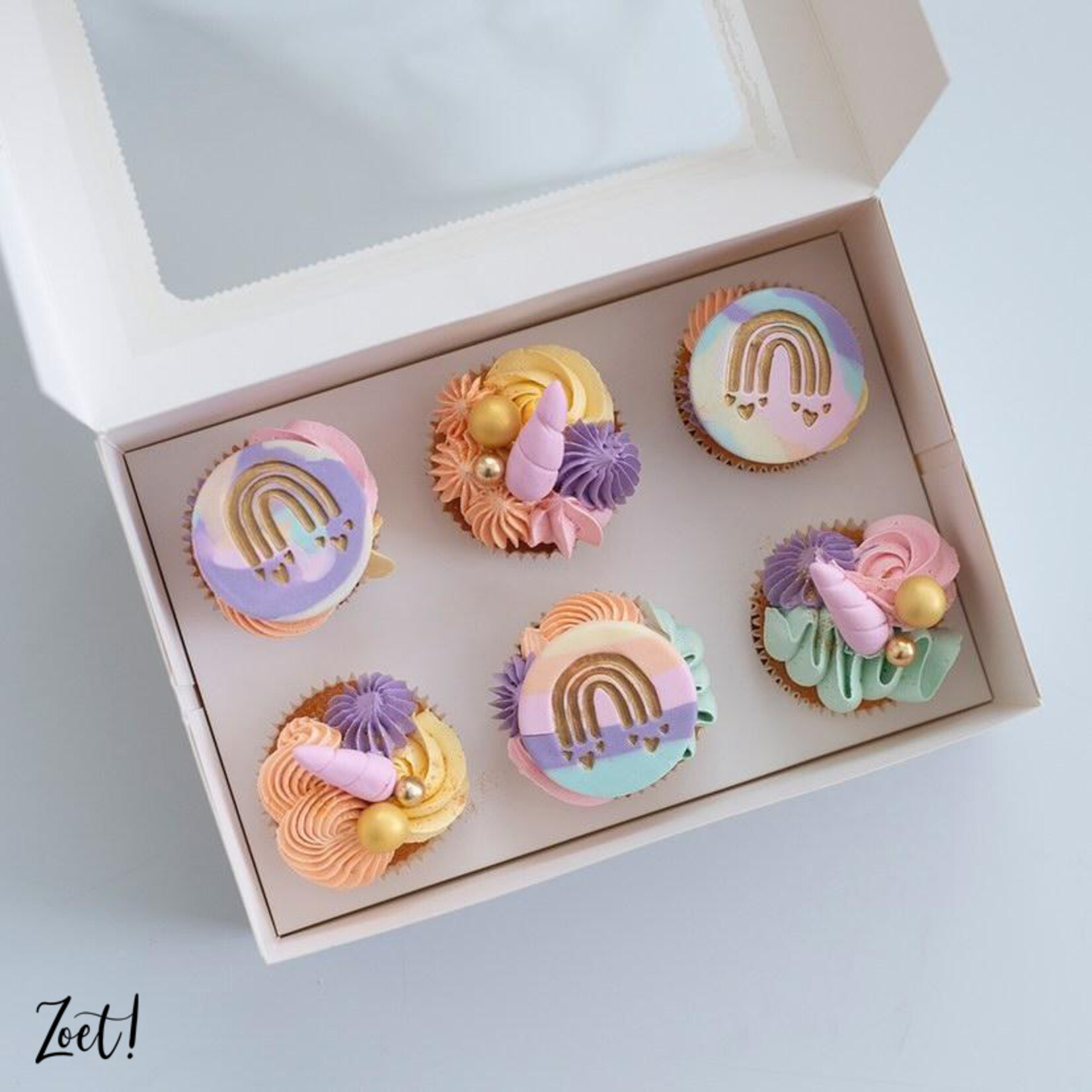 Cupcakedozen.nl Voordelige doos voor 6 cupcakes (per 10 stuks)