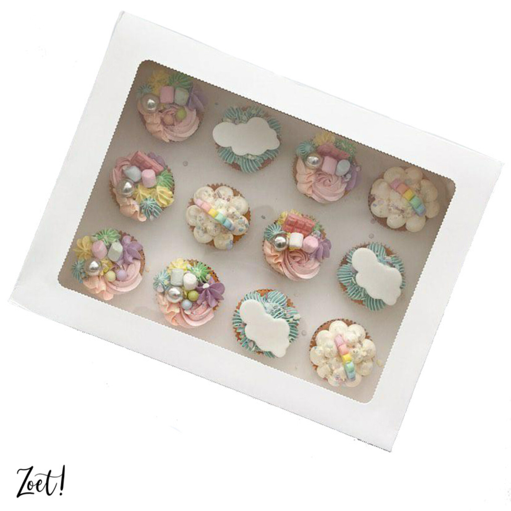 Cupcakedozen.nl Voordelige doos voor 12 cupcakes (per 10 stuks)