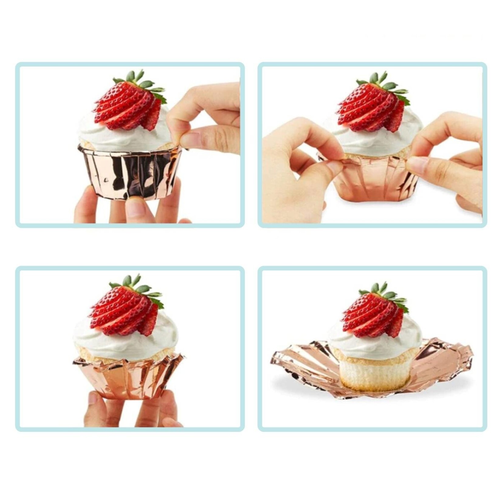 Cupcakedozen.nl OP=OP Cupcake bakjes roze (50 stuks)