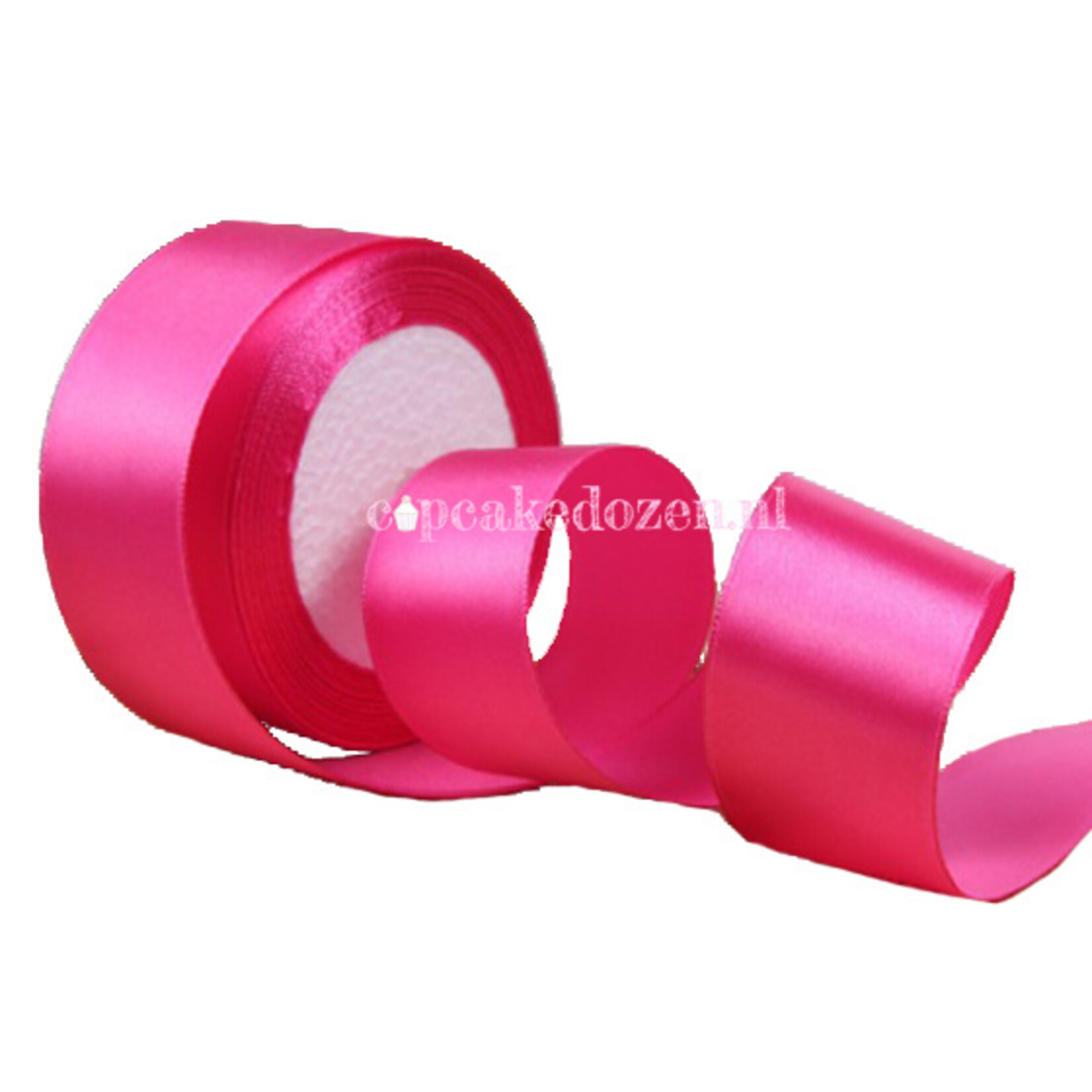 Cupcakedozen.nl Lint satijn - Fuchsia