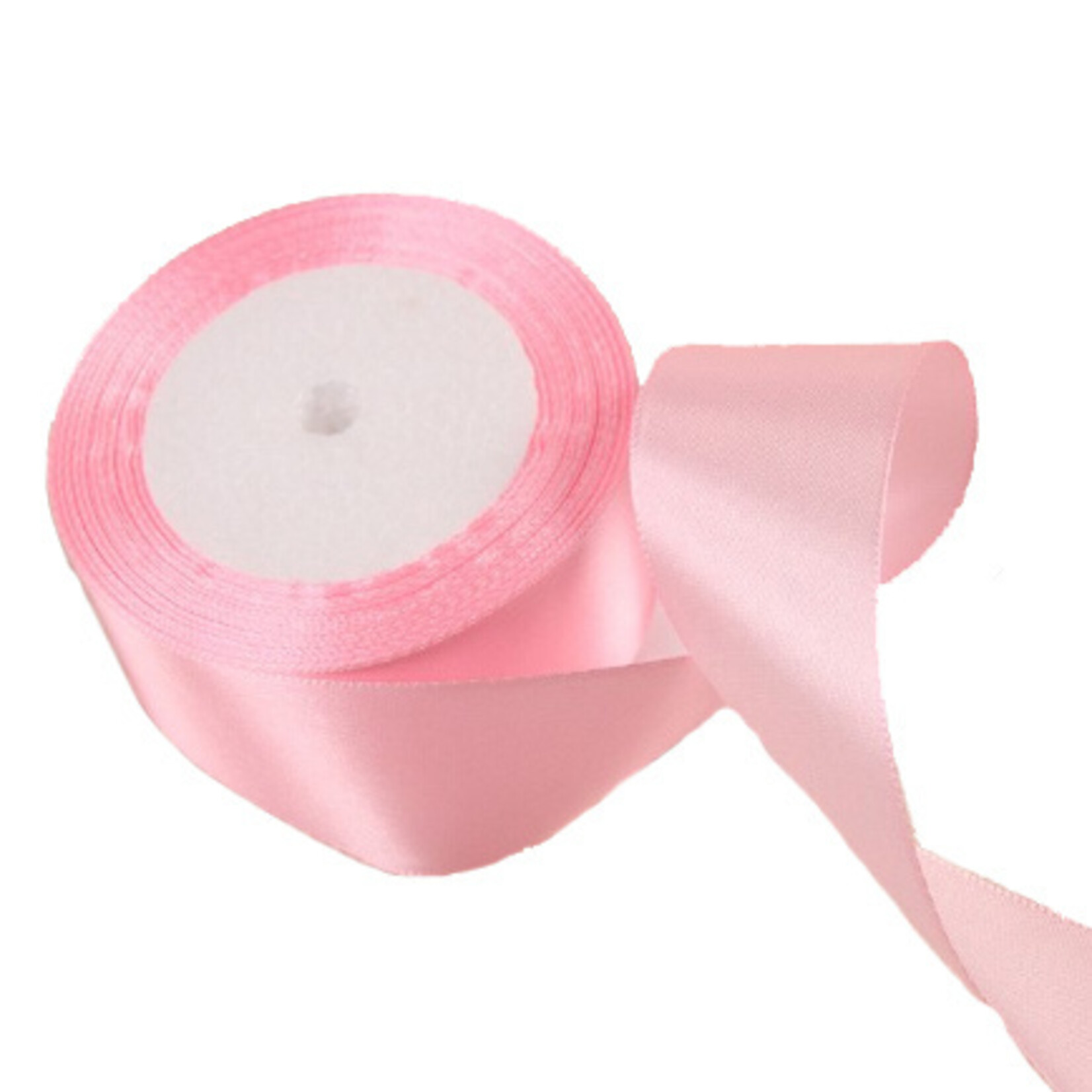 Cupcakedozen.nl Lint satijn - Lichtroze (25mm)