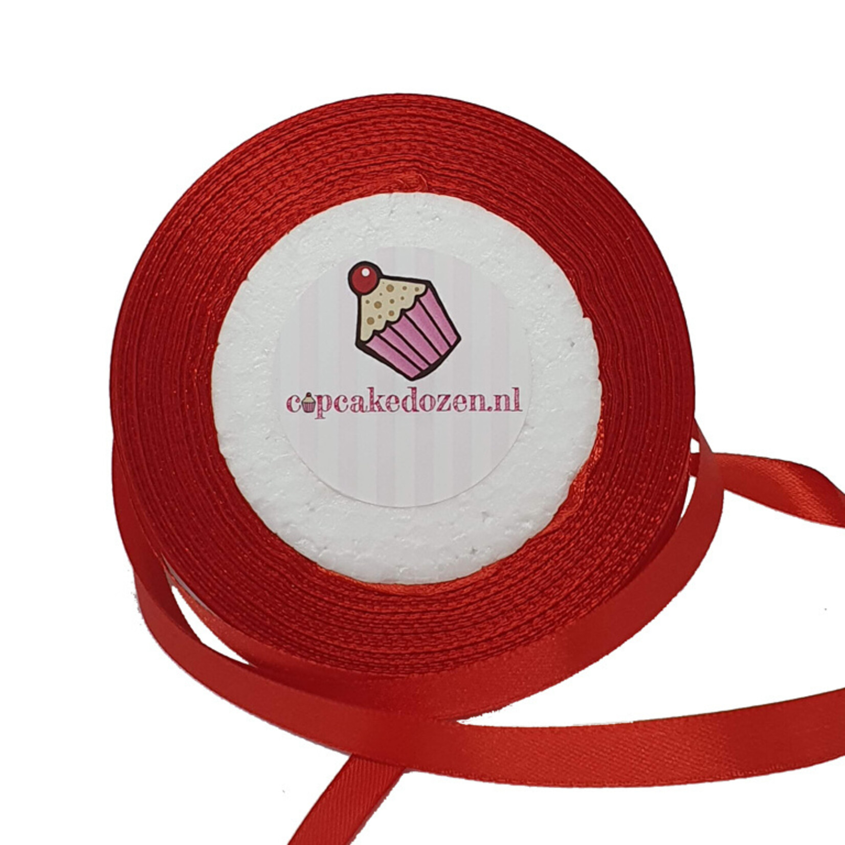 Cupcakedozen.nl Lint satijn - Rood