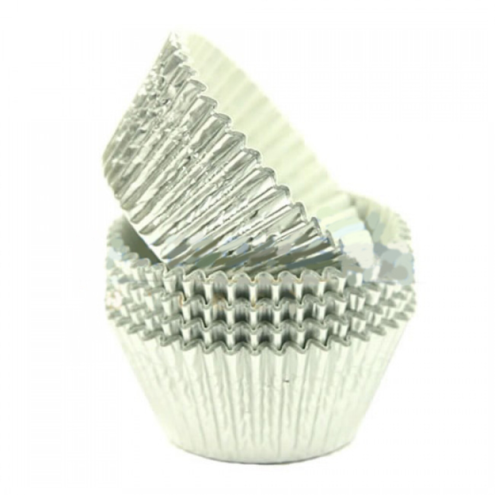 Cupcakedozen.nl Metallic baking cups - zilver (500 stuks)