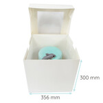 Cupcakedozen.nl Hoge taartdoos met venster - 35x35x30cm (50 st.)