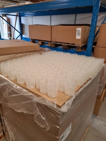 Emtrade 500ml plastic PP potten met schroefdeksel, hot fill