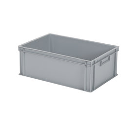Emtrade (Nieuw) Stapelbak, 600x400x220 mm, euronorm, grijs pp, nieuw