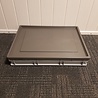 Emtrade Stapelbak met deksel, 800x600x120 mm, euronorm, grijs kunststof, gebruikt