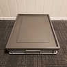 Emtrade Stapelbak met deksel, 800x600x120 mm, euronorm, grijs kunststof, gebruikt