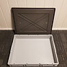 Emtrade Stapelbak met deksel, 800x600x120 mm, euronorm, grijs kunststof, gebruikt
