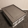 Emtrade Stapelbak met deksel, 800x600x340 mm, euronorm, grijs pp, gebruikt