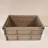 Emtrade 60x40x30 Kunststof klapkrat, grijs, PP, gesloten, vlakke bodem, gebruikt Emtrade 60x40x30 Kunststof klapkrat, grijs, PP, gesloten, vlakke bodem, gebruikt