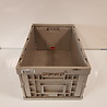 Emtrade 60x40x30 Kunststof klapkrat, grijs, PP, gesloten, vlakke bodem, gebruikt Emtrade 60x40x30 Kunststof klapkrat, grijs, PP, gesloten, vlakke bodem, gebruikt
