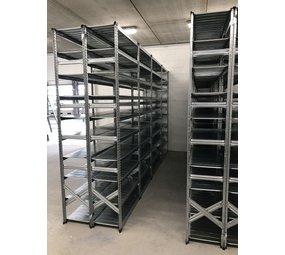 Metalsistem Metalsistem S1 Legbordstelling 2500x1200x600 mm, gebruikt Metalsistem Metalsistem S1 Legbordstelling 2500x1200x600 mm, gebruikt