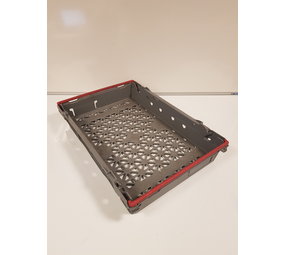 Emtrade 60x40x11 Kunststof bak, stapelbaar nestbaar, grijs, PP, gebruikt