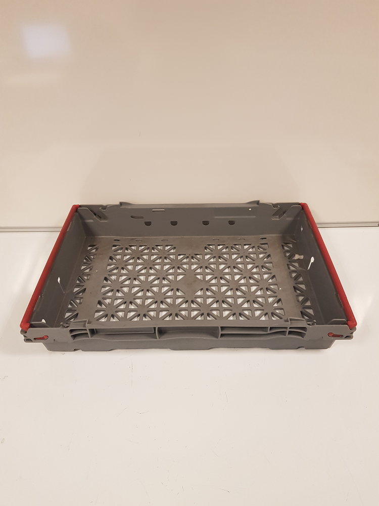 Emtrade 60x40x11 Kunststof bak, stapelbaar nestbaar, grijs, PP, gebruikt